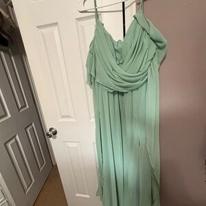 SHEIN Mint Green Draped Dress